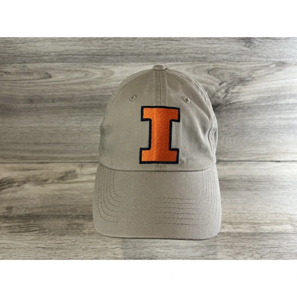 Captivating Headwear Illinois Fighting Illini Strapback Hat Cap Mens Embroidered